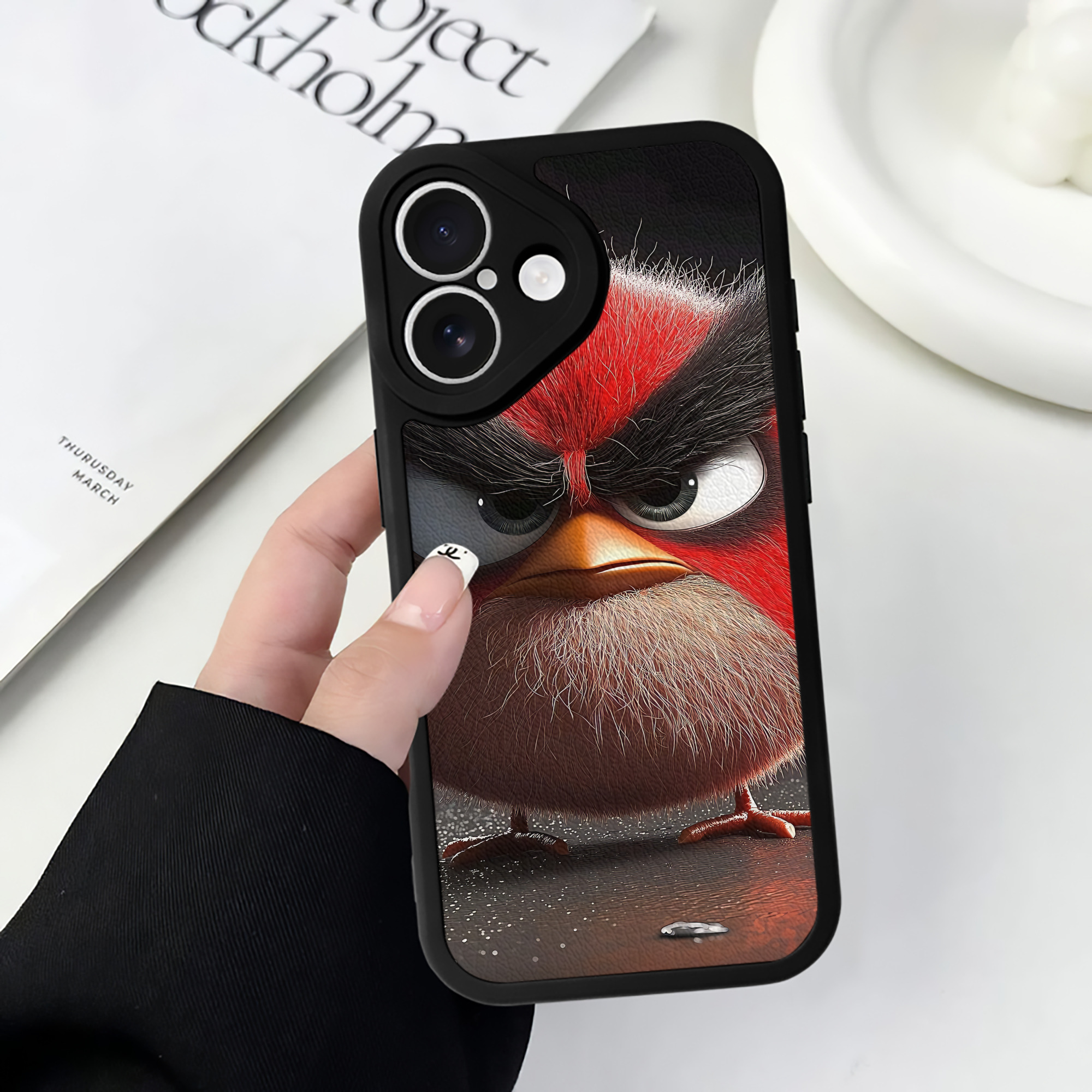 （画像用） Angry Birds アングリーバード 【iPhone 16シリーズ対応】シリコンスマホケース（レザー調） 材質：シリコン